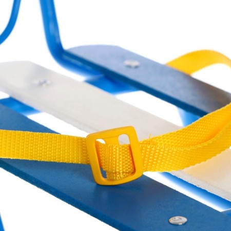 Puppet sledges with a pusher, blue color-2