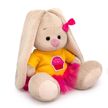 Soft toy "Bunny mi in a dress with cake", 15 cm-1