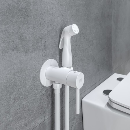 MILARDO TIDY 001WTR0M08 bideter, with a hygienic shower, built -in, white-1
