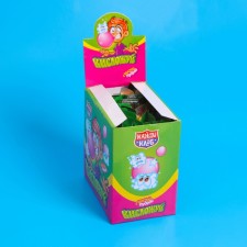 Chewing gum with acidic powder 
