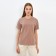 T-shirt female plain Minaku Regular Fit: brown color, river 48