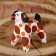 Dymkovo toy "Brown dog" 7 cm