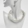 Set 2 objects: earrings, necklace "pearl paradise", d = 1.2 cm, white color in silver