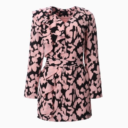 Women's dress with oxen mist, size 44, pink-5