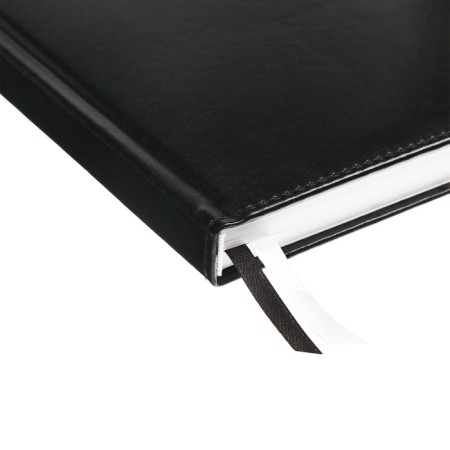 Diary Leduced A5 160 sheets attomex.visa, solid cover of artificial leather with foam rubber, liesse, block 70 g/m2, black-3