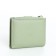 Women's wallet on the button, green color