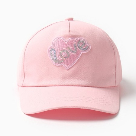 Cap for girls Minaku "Love" color pink, river 52