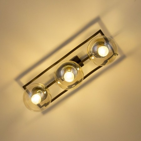 Ceiling chandelier Citilux "breeze" CL106235, 49x15x23 cm, 3x60W, E14, brown color-5