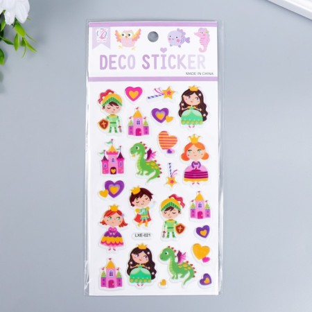 Plastic sticker voluminous "visiting the fairy tale" MIX 10x20 cm-4