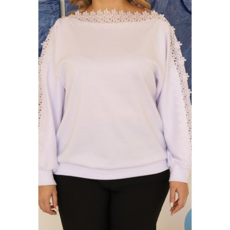 Female jumper, size 52, white color-3