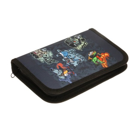 School pencil case with a zipper 13 x 19.5 cm "cars" fabric, 1 section-1