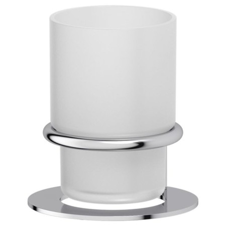 Holder with a glass of desktop, matte glass, chrome, artwelle