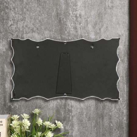Photo frame plastic in 6 photos 4x5, 9x13, 10x15, 13x18 cm "Pattern" white 23x40.5x2 cm-3