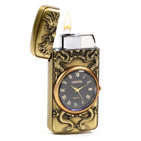 Gas lighter with clock clock, piezo-2
