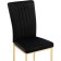 Stol on a metal frame metal/velor, gold/black 42x54x94 cm
