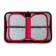 Penal 3 sections, tab inside, 140 x 210 x 40 mm, fabric, calligrata top Block "Kotik"