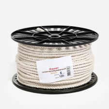 Cotton rope 6 mm (120 m) white