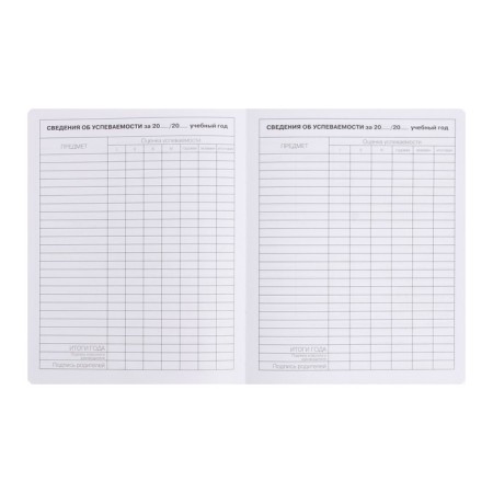 Diary Artificial leather 1-11 grade, 48 sheets, cage, hard cover, my choice. No. 9, foil embossing, rounded corners, lies, block 70g/m²-8