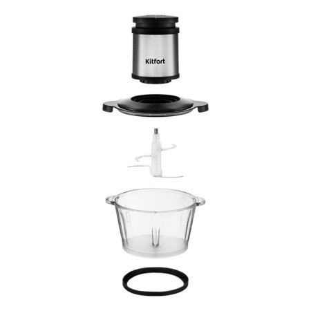 Grinder KT-3082, glass, 250 watts, 1.8 l, 2 speeds, black-silver-4