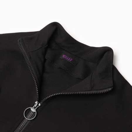 Бомбер для девочки MINAKU: Casual Collection KIDS, цвет чёрный, рост 158 см-6