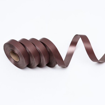 Polypropylene tape "Matte" for decor and gifts, brown, 2 cm x 50 m-2