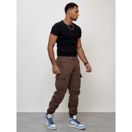 Cargo jeans men, size 44, brown color-9
