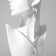 Set 2 objects: earrings, necklace "elite" drops of triangle, white color in silver, 40 cm