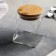 Glass Bank for bulk products with a bamboo lid "IVF. Trapezoid ", 350 ml, 7.5 × 10 cm
