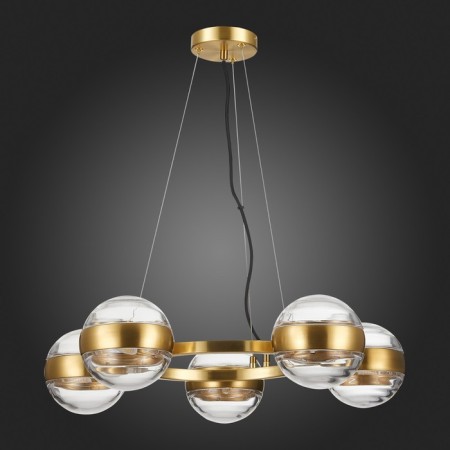 Suspension lamp ST LUCE. SL1156.303.05. Bala. 5x5 watts, G9, 60x60 cm, brass color-5