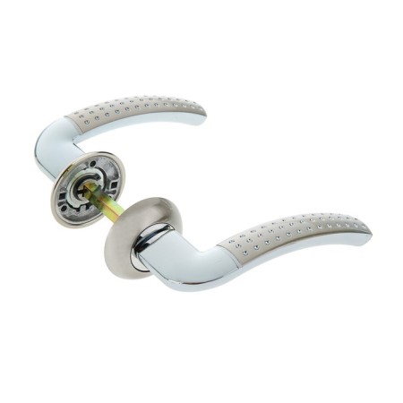 Door handle df 26, square 130, chrome color/matte chrome