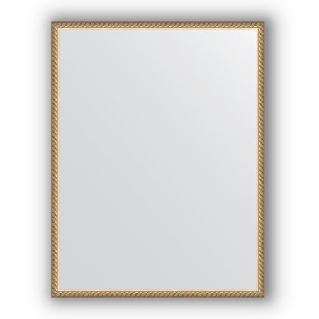 Mirror in the baguette frame - twisted brass 26 mm, 68 x 88 cm, evoForm