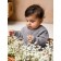 Knitted Children's Pure Love Buddy, height 74 cm, gray color
