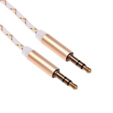 Audio Oxion AUX018, Jack 3.5 mm (M) -Jack 3.5 mm (M), 1m, Golden