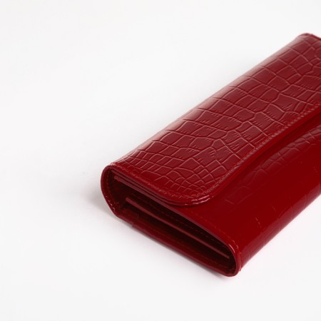 Women's wallet on magnets, red color-2