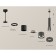 Suspended lamp with composite crystal Ambrella Light, XP8115005, GX53 LED 12 W, Black Chromium color, tinted