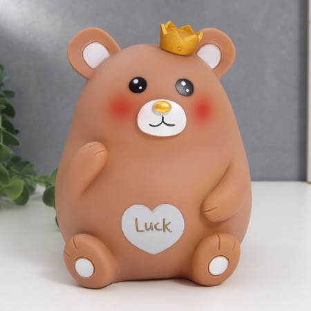 Копилка пластик "Мишутка в короне" 14,5х14х17 см-2