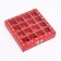 Box for 16 sweets, red "bunnies" 17.7 x 17.7 x 3.8 cm