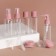 Storage set, in a case, 9 objects, transparent/pink color