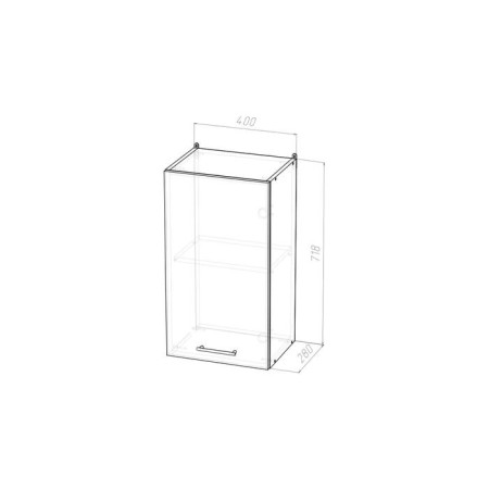 Sabrin cabinet 400x300x720 with 1 door of wenge/oak sonom-1