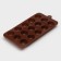 Form for chocolate of the share "balls", silicone, 20.5 × 10.2 cm, 15 cells (D = 2.8 cm), brown color