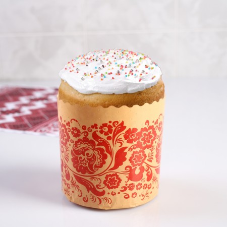 Paper form for cake "Red Easter" 90 x 90 mm