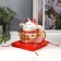 Souvenir Ceramics Pigger "Pink Cat Mani-Neko with bells" 11.5x11.5x9.5 cm