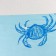 The bathroom curtain "Underwater World", 180 × 180 cm, blue color