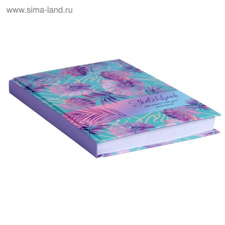A5 sketchbook, 100 Monstera Leaves sheets, hard cover, matte lamination, white block 100 g/m2-2