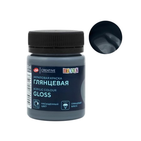 Acrylic glossy paint 50 ml, ZHK Decola, Lunar Night, 2928836