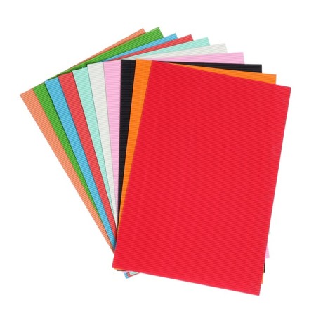 Cardboard corrugated A4, 10 sheets, 10 colors, 180 g/m2-1