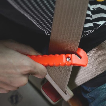 Emergency hammer with a belt knife on a stand, 6.5 × 17.5 cm-4
