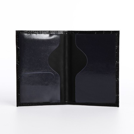 Cover for passport, black color-5
