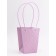 Flower bag embossed pink moisture-resistant, 17x17-11.5x11.5-20 cm