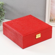 The casket to the leatherette to the clock 2 compartments and jewelry 